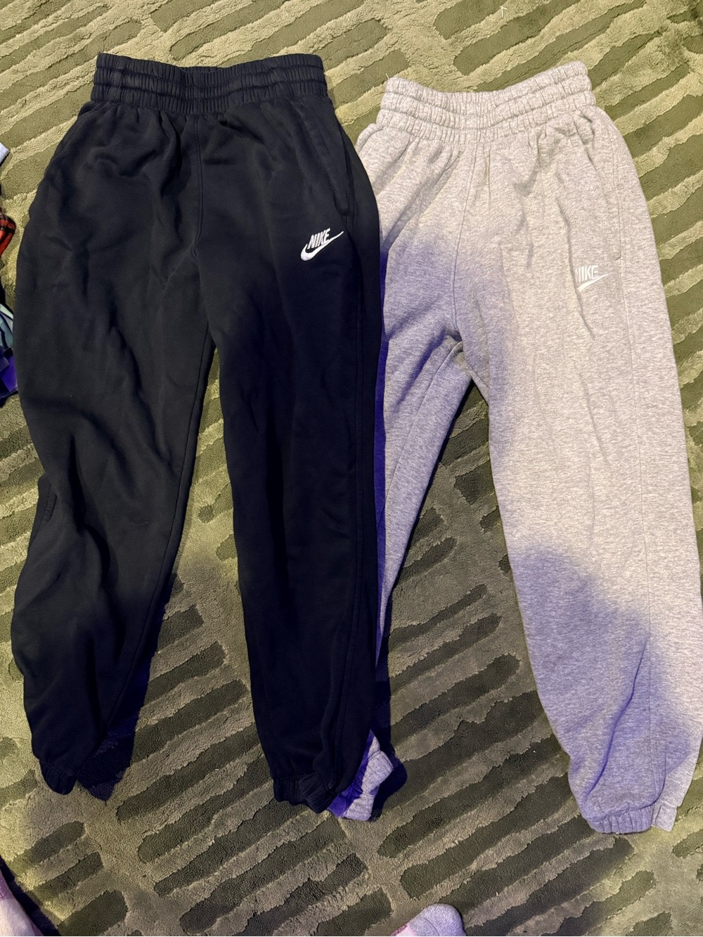 Nike Kids Fleece Joggers - Black & Gray